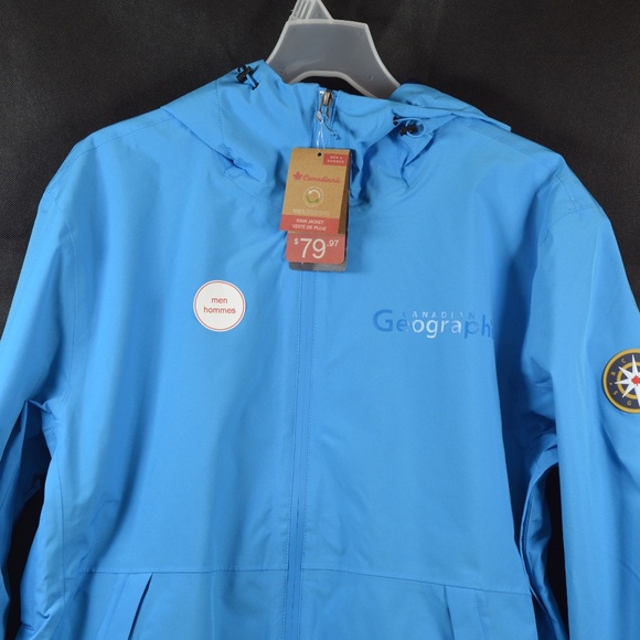 Mens Blue Canadiana Rain Jacket M NWT - Picture 3 of 4